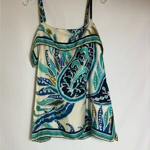 Silk paisley scarf top for cocktail hour!